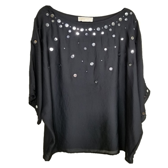 Michael Kors Tops - Michael Kors Top Size L with Mirrored Accents A37